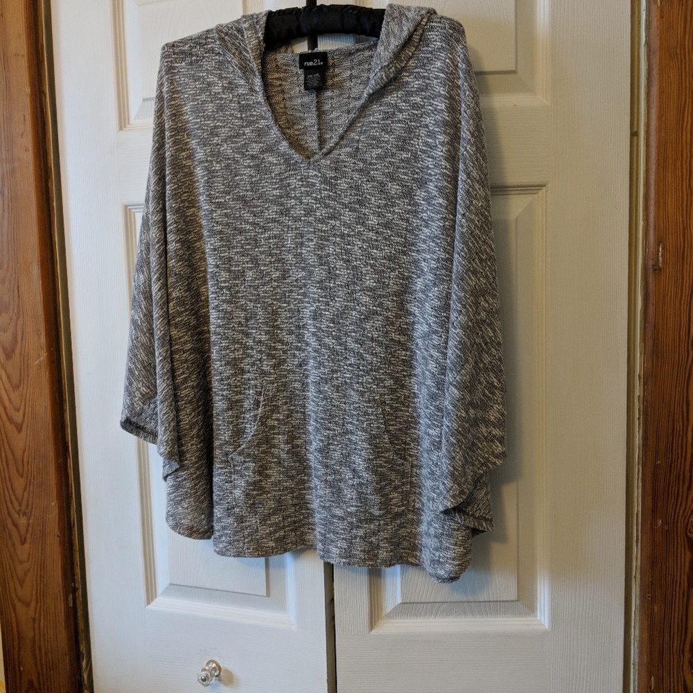 Rue 21 Grey Lightweight Poncho